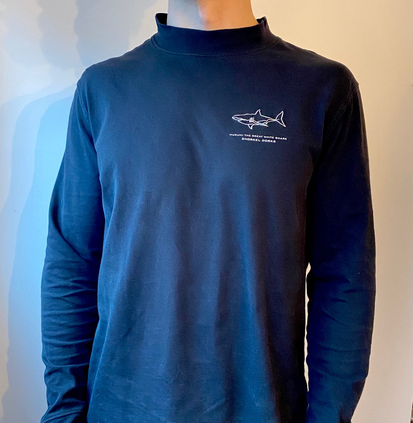 Nukumi White Shark High Neck Long Sleeve