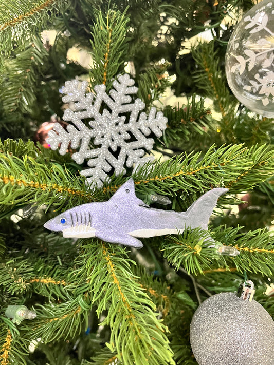 White Shark Christmas Ornament