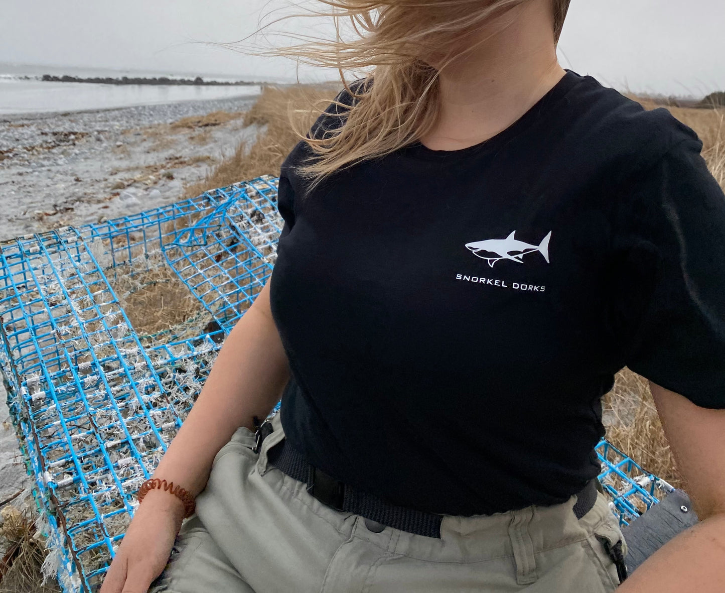 Neon Pink Great White Shark T-shirt