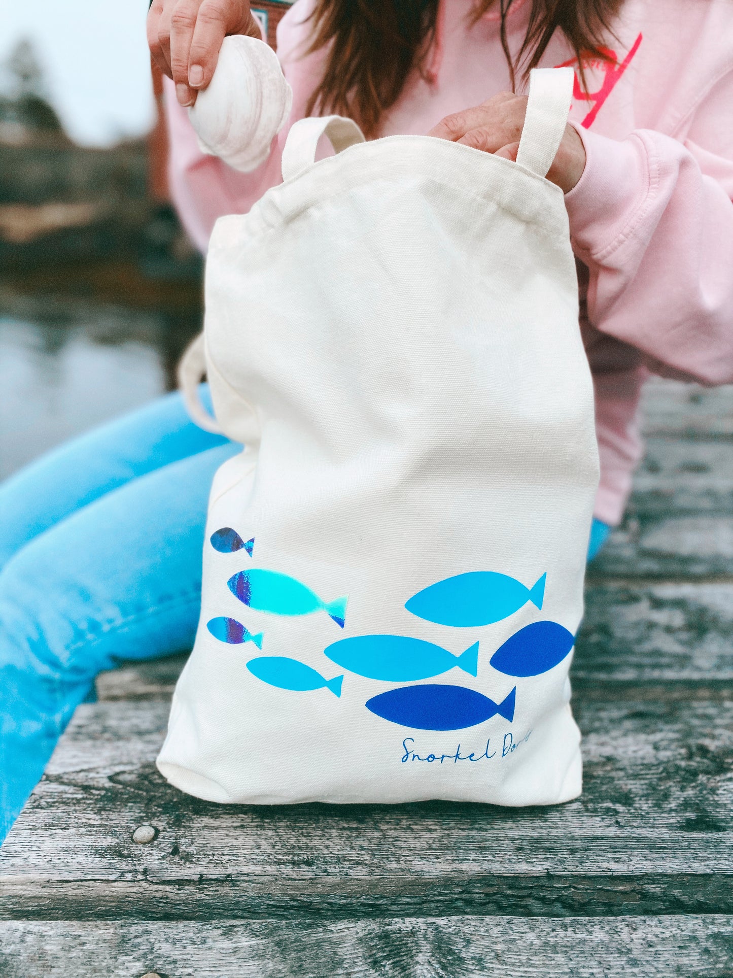 Fish Reusable Canvas Tote Bag