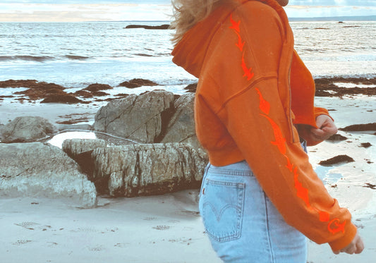 Neon Sharky Cropped Sweater