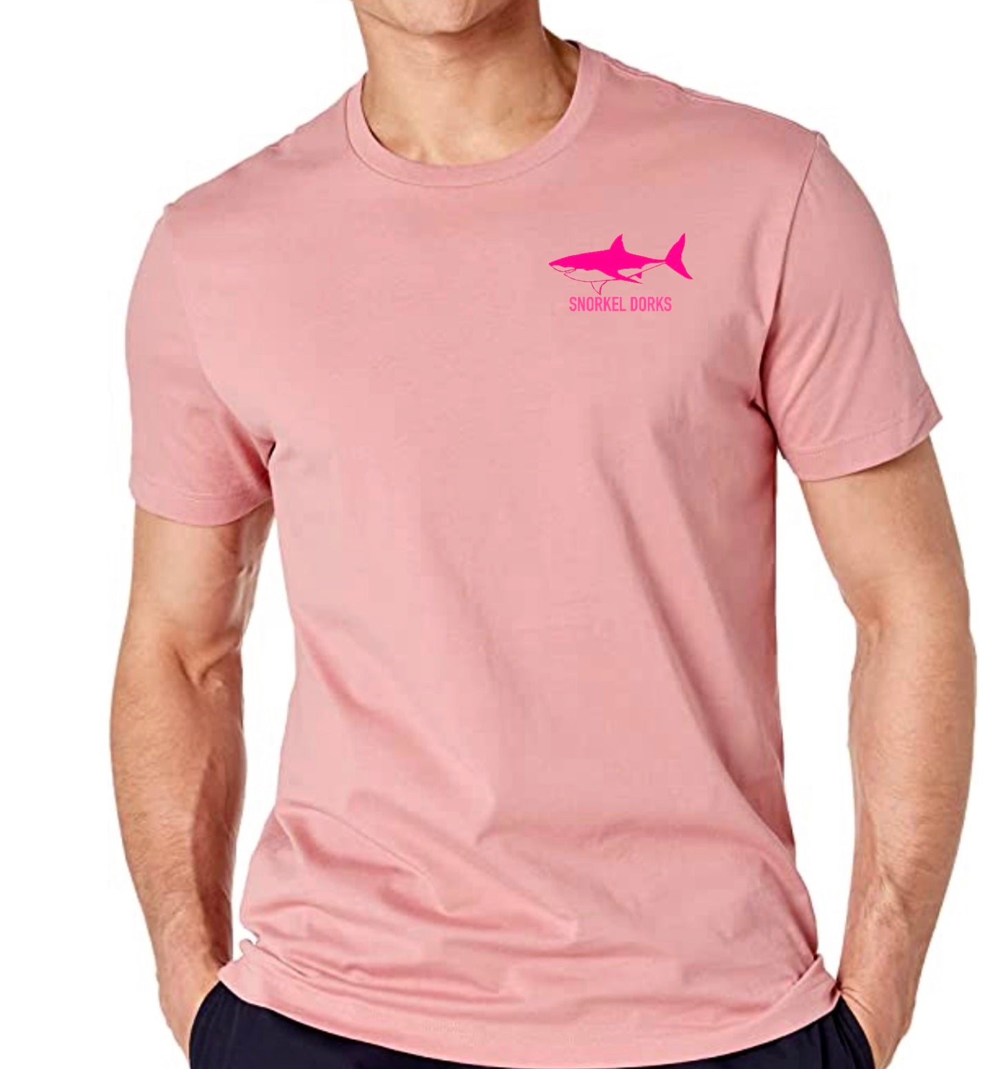 Neon Pink Great White Shark T-shirt