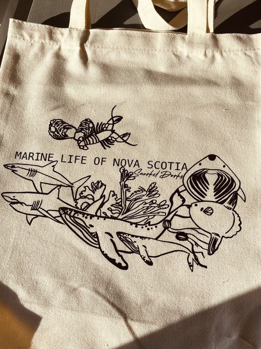 Marine Life Reusable Tote Bag