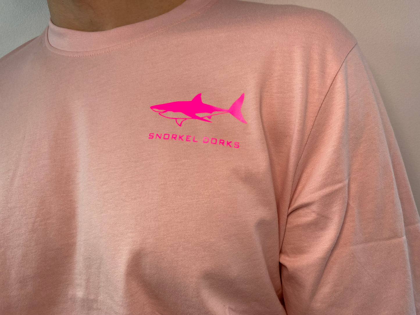 Neon Pink Great White Shark T-shirt